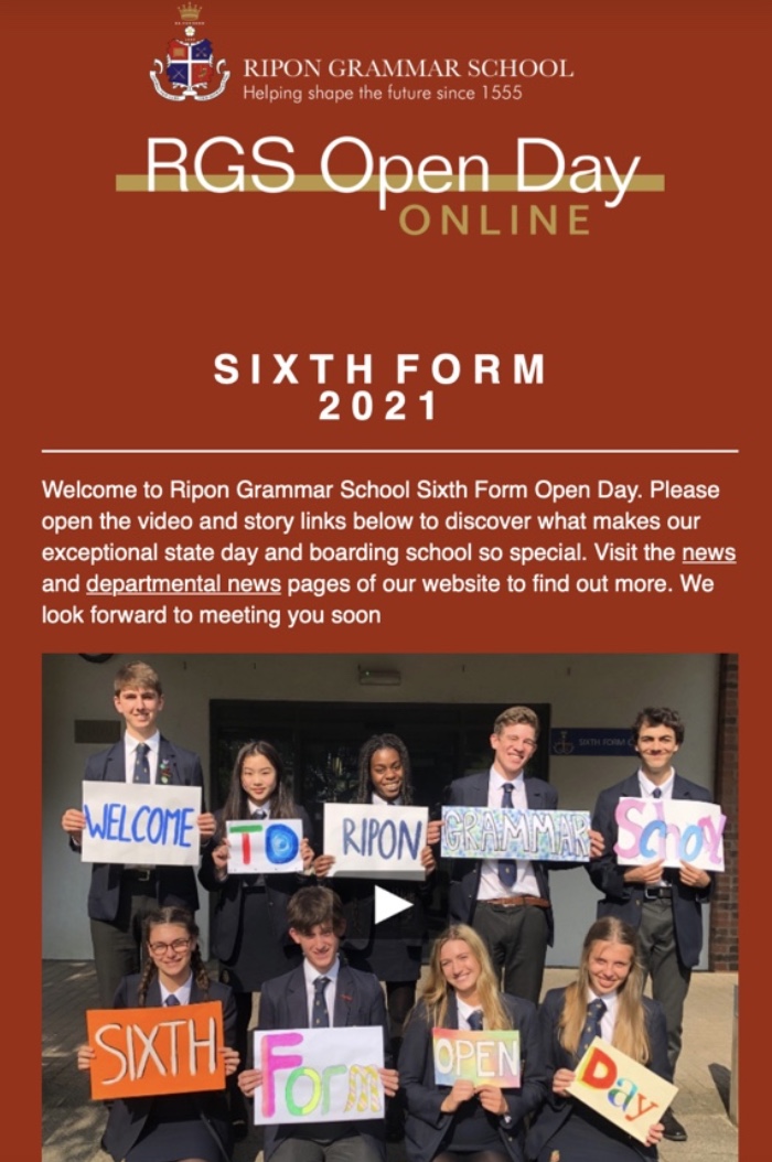 to Ripon Grammar School's website