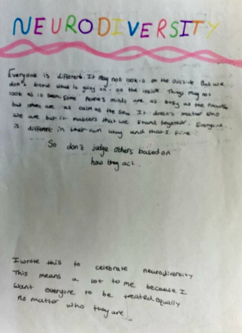 Students showcase creativity in Neurodiversity Week